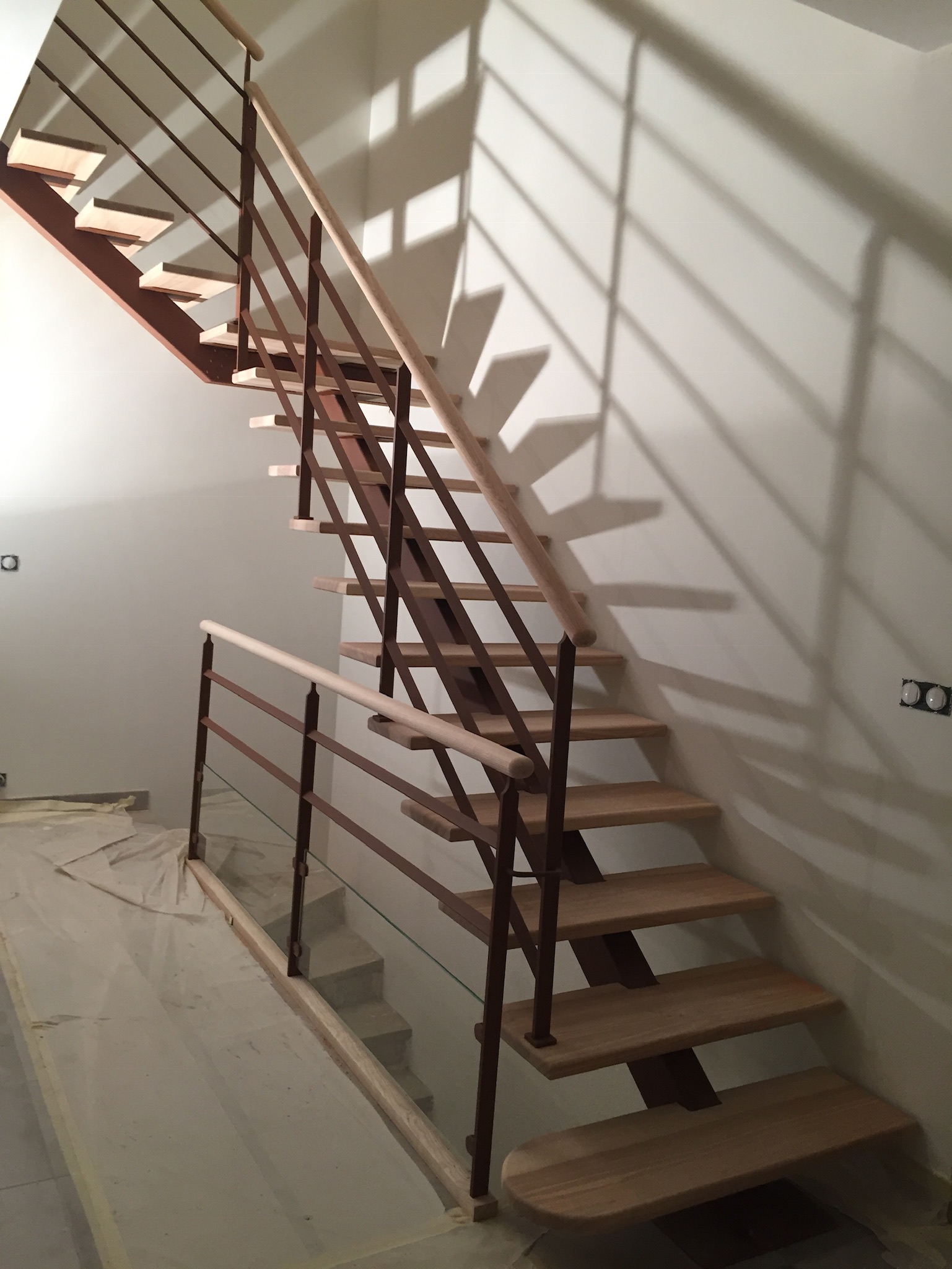 Escalier bois acier sur mesure à Nice