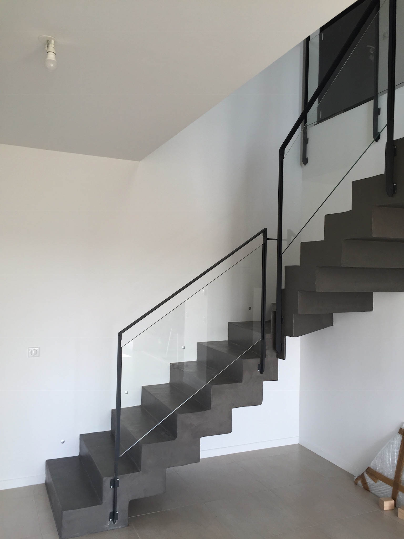 Garde-corps escalier métal